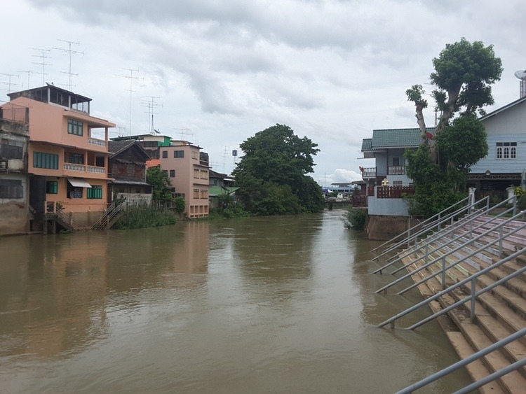A Flooded Phetchaburi River
