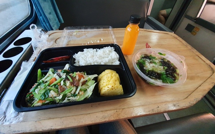 Dinner on the Bangkok to Padang Besar Train