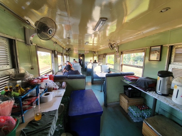 Restaurant Carriage on the Bangkok to Padang Besar Train