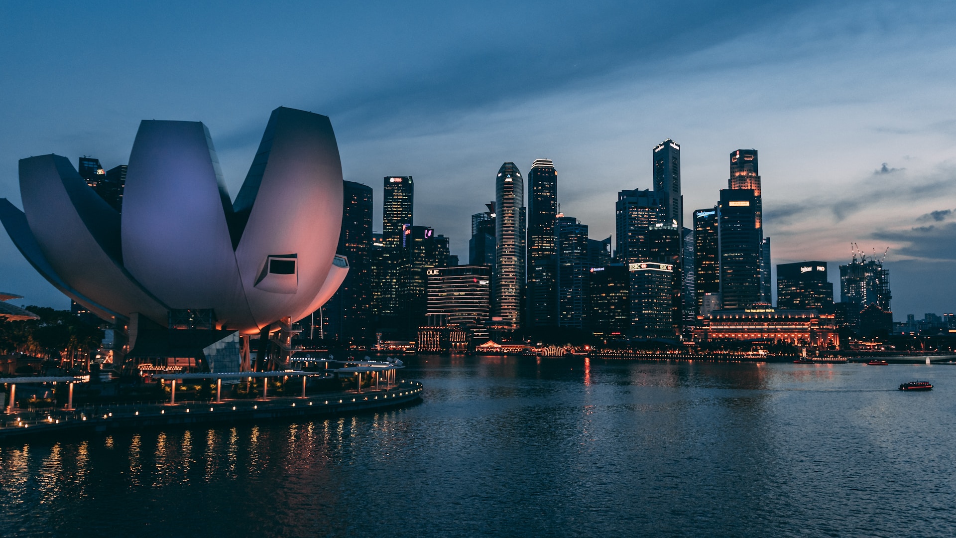 Singapore, HD city wallpapers, night, light backgrounds, glow, cloud pictures & images, cityscape, nightlife, HD grey wallpapers, architecture, town, free pictures
