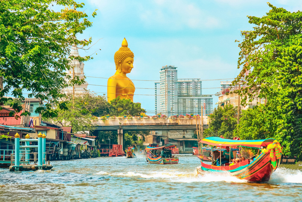 View of big Buddha statue in Bangkok