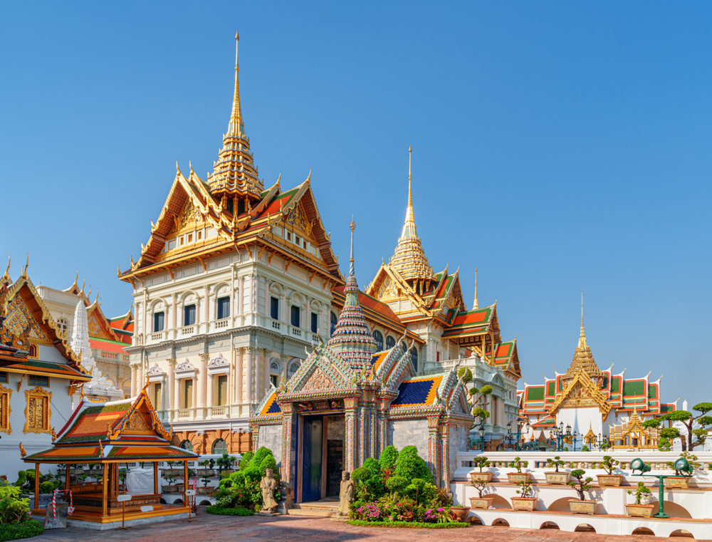 Awesome view of the Grand Palace in Bangkok, Thailand