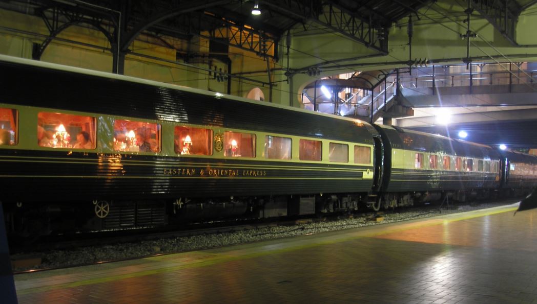 Eastern & Oriental Express train on the railway