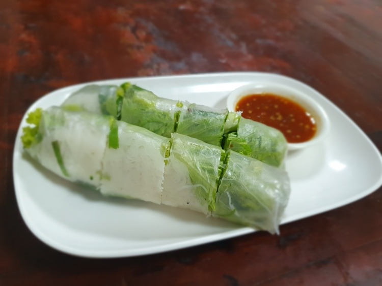 Fresh Vietnamese Spring Rolls At Nop Nan Vegan, Bangkok