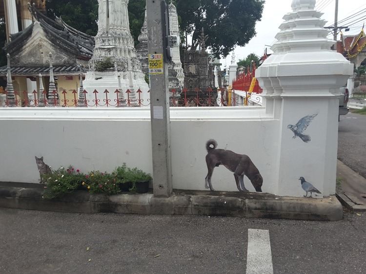 Street Art In Phetchaburi City Center