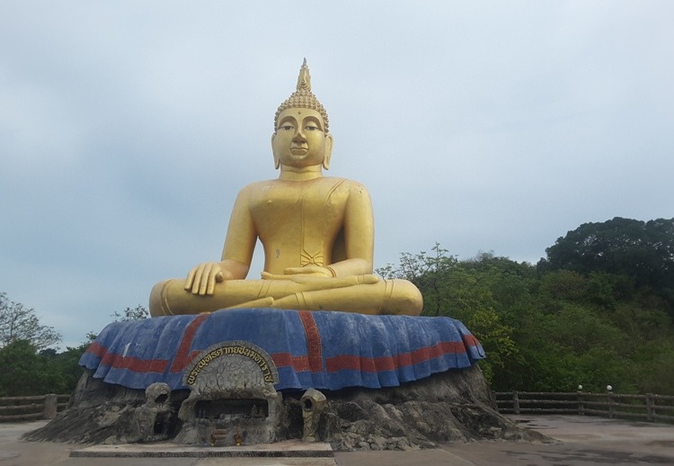 Buddha Image On Khao Tao Hill