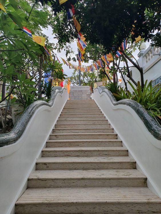 Steps Leading To Chedi at Wat Khao Sanam Chai